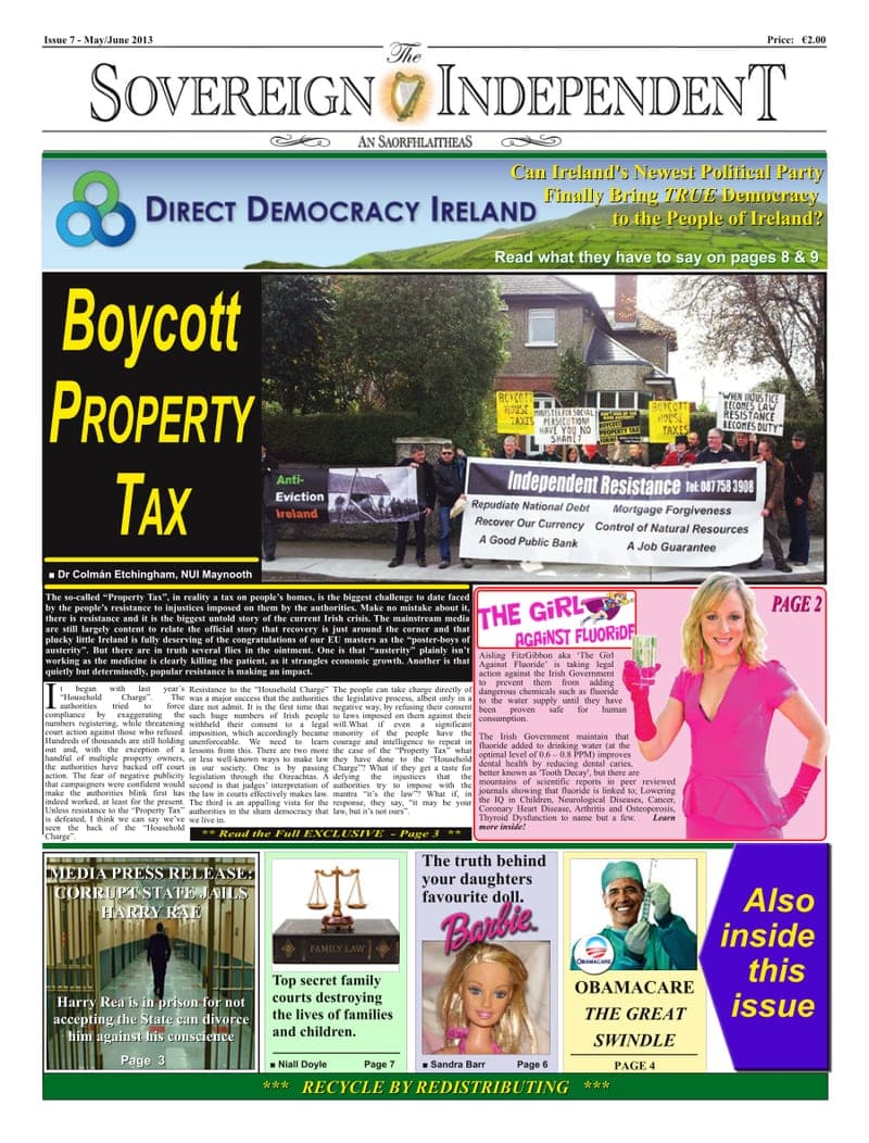 The Sovereign Independent — front page, May 2013