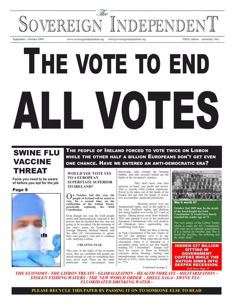 Front page — September 2009 · Edition 1